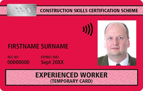 Buy Experienced Worker CSCS card